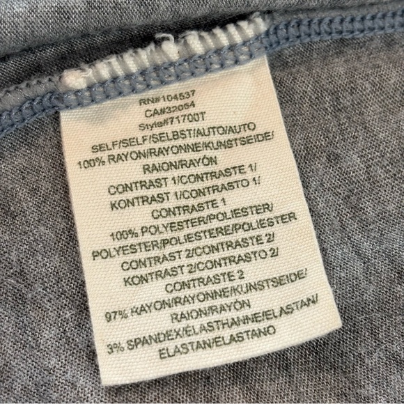 Anthropologie Tiny Chiffon Print with Grey Knit Long Sleeve XD - Picture 5 of 7